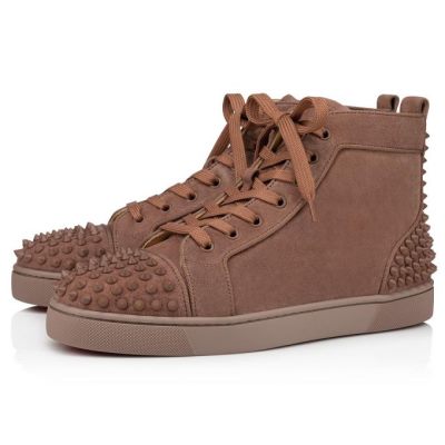 Adidași Christian Louboutin Lou Spikes 2 000 Mat Veau Velours Sneakers Barbati Maro | RO01276