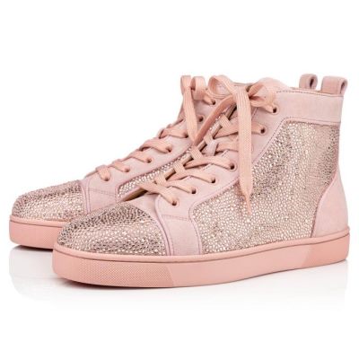 Adidași Christian Louboutin Louis Orlato 000 Dolce/Silk Strass Sneakers Barbati Roz | RO82017