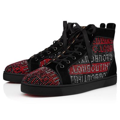 Adidași Christian Louboutin Louis Strass Sneakers Barbati Negrii Colorati | RO55662