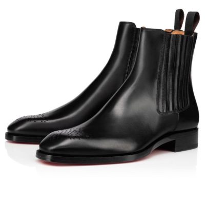 Cizme Christian Louboutin Angloman Calf Booty Barbati Negrii | RO79145