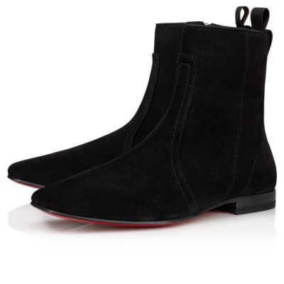 Cizme Christian Louboutin Cardaboot Calf Booty Barbati Negrii | RO66038