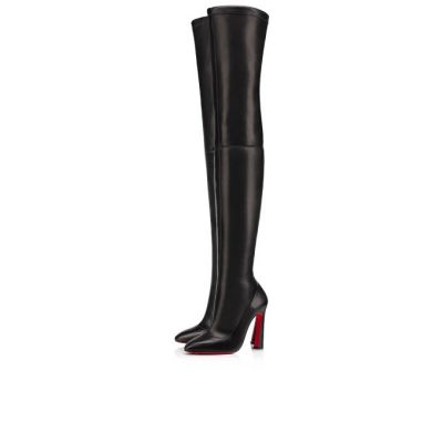 Cizme Christian Louboutin Eleonor Alta 100 Nappa Boots Dama Negrii | RO81916