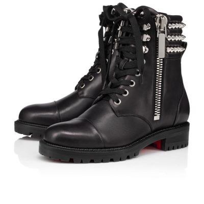 Cizme Christian Louboutin Iarnă Spikes Calf Boots Dama Negrii | RO70324