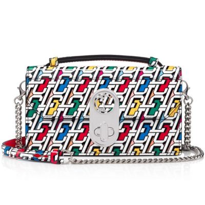 Cross Body Bags Christian Louboutin Elisa Baguette S Creative Piele Cross Body Bags Dama Colorati Argintii | RO99850