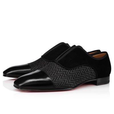 Derby Christian Louboutin Alpha Male Calf Derby Barbati Negrii | RO48068
