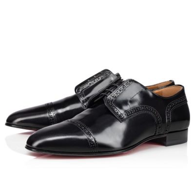 Derby Christian Louboutin Curry Calf Derby Barbati Negrii | RO15958