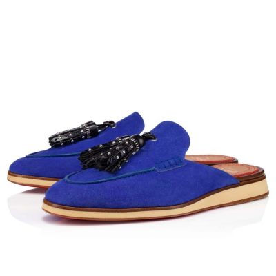 Espadrilles & Sandals Christian Louboutin Roc X Tass Calf Espadrilles Barbati Albastri | RO40656