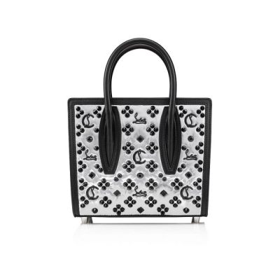 Evening Bags Christian Louboutin Paloma S Mini Creative Fabric Evening Bags Dama Argintii Negrii | RO67492