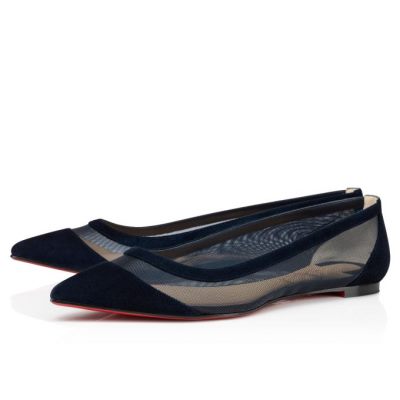 Flats Christian Louboutin Galativi 000 Version Marine Veau Velours Flats Dama Bleumarin | RO58163