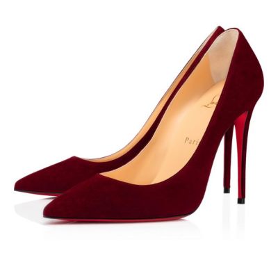 Pantofi Cu Toc Christian Louboutin Kate 100 100 Tanin Veau Velours Pumps Dama Visinii | RO72440