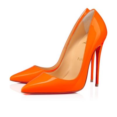 Pantofi Cu Toc Christian Louboutin So Kate 120 Lacuita Pumps Dama Portocalii | RO33736
