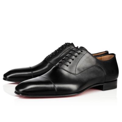 Pantofi Oxford Christian Louboutin Greggo 000 Calf Oxford Barbati Negrii | RO27423