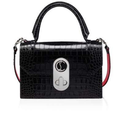 Top Handles Christian Louboutin Elisa Top Handle M Creative Piele Top Handles Dama Negrii Argintii | RO41140